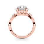 Round Halo Lab Grown Diamond Engagement Ring - VS1 D/E/F | 14K & 18K Gold | 18K White Gold | Round Lab Diamond | Picasso Gold & Diamond Chicago