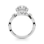 Round Halo Lab Grown Diamond Engagement Ring - VS1 D/E/F | 14K & 18K Gold | 18K White Gold | Round Lab Diamond | Picasso Gold & Diamond Chicago