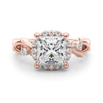 Round Halo Lab Grown Diamond Engagement Ring - VS1 D/E/F | 14K & 18K Gold | 14K White Gold | Round Lab Diamond | Picasso Gold & Diamond Chicago