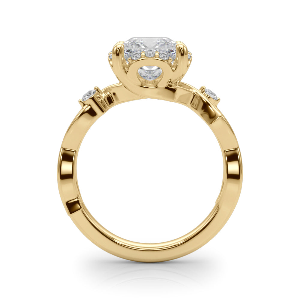 Round Halo Lab Grown Diamond Engagement Ring - VS1 D/E/F | 14K & 18K Gold | 18K White Gold | Round Lab Diamond | Picasso Gold & Diamond Chicago