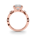 Round Halo Lab Grown Diamond Engagement Ring - VS1 D/E/F | 14K & 18K Gold | 18K White Gold | Round Lab Diamond | Picasso Gold & Diamond Chicago