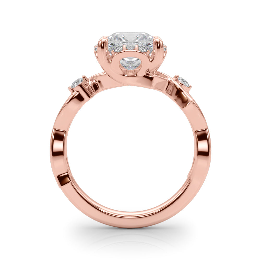 Round Halo Lab Grown Diamond Engagement Ring - VS1 D/E/F | 14K & 18K Gold | 18K White Gold | Round Lab Diamond | Picasso Gold & Diamond Chicago