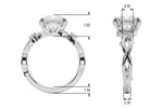 Round Halo Lab Grown Diamond Engagement Ring - VS1 D/E/F | 14K & 18K Gold | 18K Yellow Gold | Round Lab Diamond | Picasso Gold & Diamond Chicago
