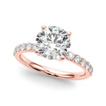 Round Hidden Halo Lab Grown Diamond Engagement Ring - VS1 D/E/F | 14K & 18K Gold | 14K White Gold | Round Lab Diamond | Picasso Gold & Diamond Chicago