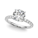 Round Hidden Halo Lab Grown Diamond Engagement Ring - VS1 D/E/F | 14K & 18K Gold | 14K White Gold | Round Lab Diamond | Picasso Gold & Diamond Chicago
