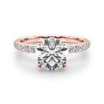 Round Hidden Halo Lab Grown Diamond Engagement Ring - VS1 D/E/F | 14K & 18K Gold | 14K Yellow Gold | Round Lab Diamond | Picasso Gold & Diamond Chicago