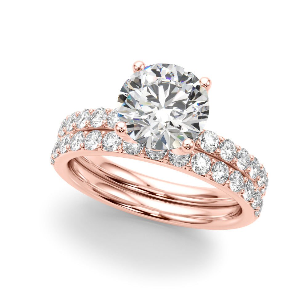 Round Hidden Halo Lab Grown Diamond Engagement Ring - VS1 D/E/F | 14K & 18K Gold | 14K Yellow Gold | Round Lab Diamond | Picasso Gold & Diamond Chicago
