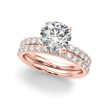 Round Hidden Halo Lab Grown Diamond Engagement Ring - VS1 D/E/F | 14K & 18K Gold | 14K Yellow Gold | Round Lab Diamond | Picasso Gold & Diamond Chicago