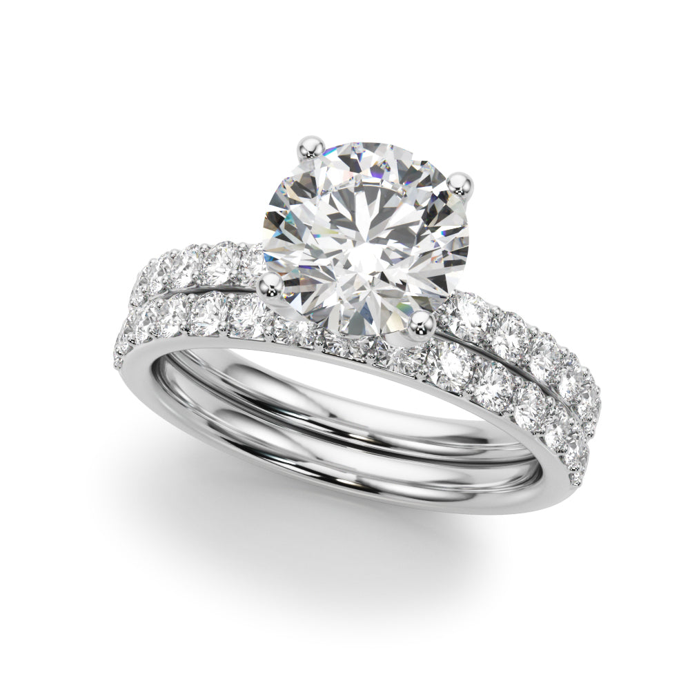 Round Hidden Halo Lab Grown Diamond Engagement Ring - VS1 D/E/F | 14K & 18K Gold | 14K Rose Gold | Round Lab Diamond | Picasso Gold & Diamond Chicago