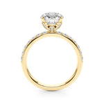 Round Hidden Halo Lab Grown Diamond Engagement Ring - VS1 D/E/F | 14K & 18K Gold | 14K Rose Gold | Round Lab Diamond | Picasso Gold & Diamond Chicago