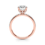Round Hidden Halo Lab Grown Diamond Engagement Ring - VS1 D/E/F | 14K & 18K Gold | 14K Rose Gold | Round Lab Diamond | Picasso Gold & Diamond Chicago