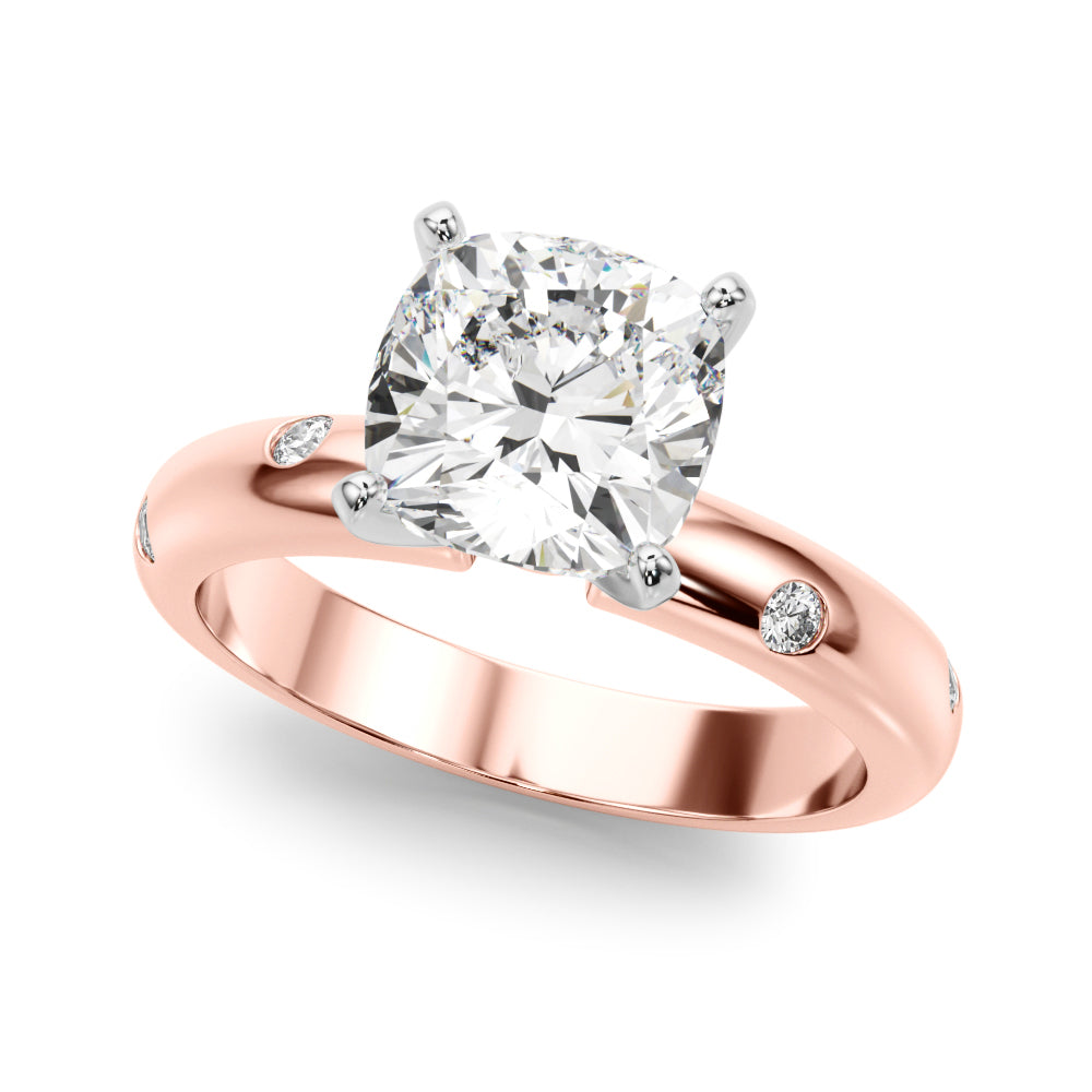 Round Classic Lab Grown Diamond Engagement Ring - VS1 D/E/F | 14K & 18K Gold | 18K White Gold | Round Lab Diamond | Picasso Gold & Diamond Chicago