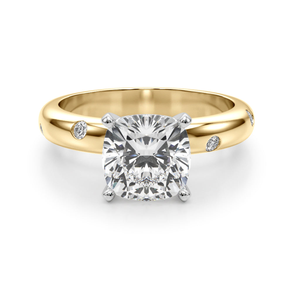 Round Classic Lab Grown Diamond Engagement Ring - VS1 D/E/F | 14K & 18K Gold | 18K White Gold | Round Lab Diamond | Picasso Gold & Diamond Chicago