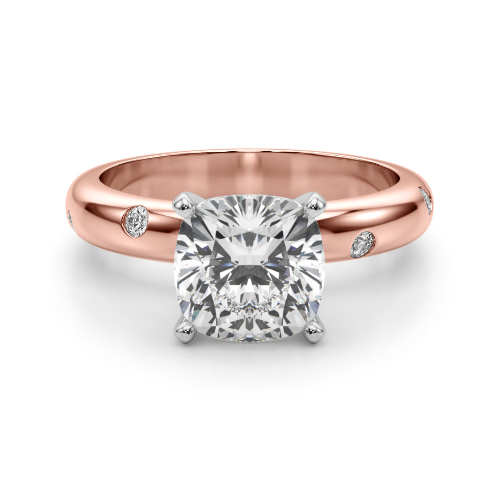 Round Classic Lab Grown Diamond Engagement Ring - VS1 D/E/F | 14K & 18K Gold | 18K Yellow Gold | Round Lab Diamond | Picasso Gold & Diamond Chicago