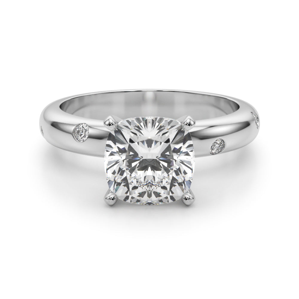 Round Classic Lab Grown Diamond Engagement Ring - VS1 D/E/F | 14K & 18K Gold | 18K Yellow Gold | Round Lab Diamond | Picasso Gold & Diamond Chicago