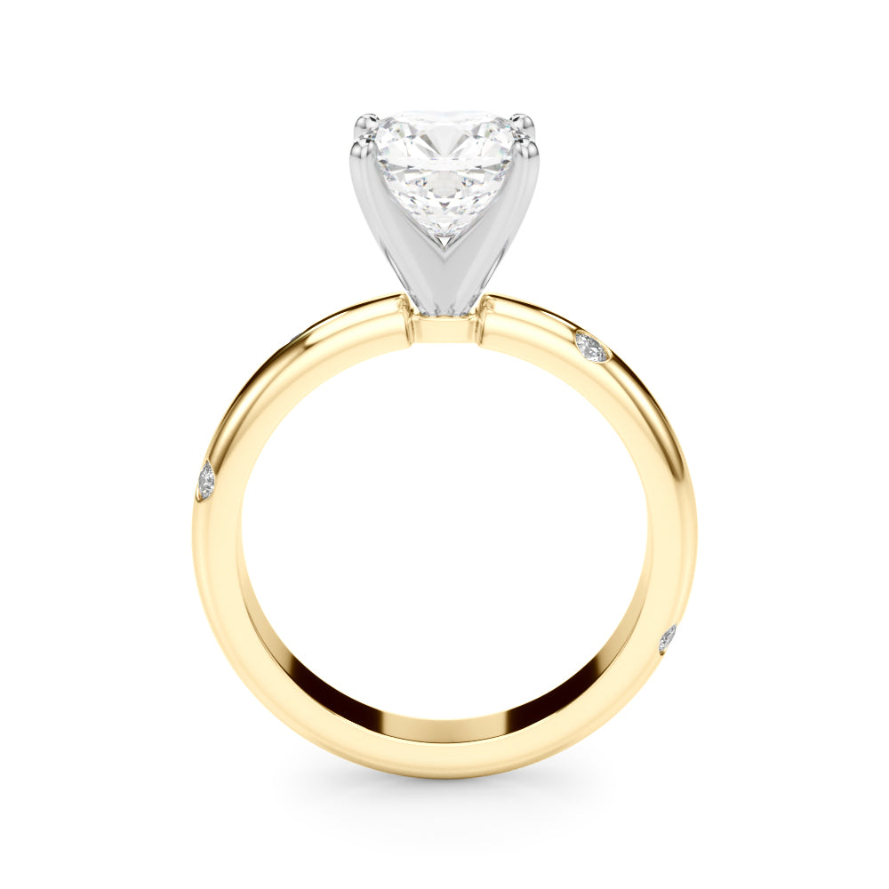 Round Classic Lab Grown Diamond Engagement Ring - VS1 D/E/F | 14K & 18K Gold | Lab Grown Diamond Engagement Ring | Picasso Gold & Diamond | Chicago