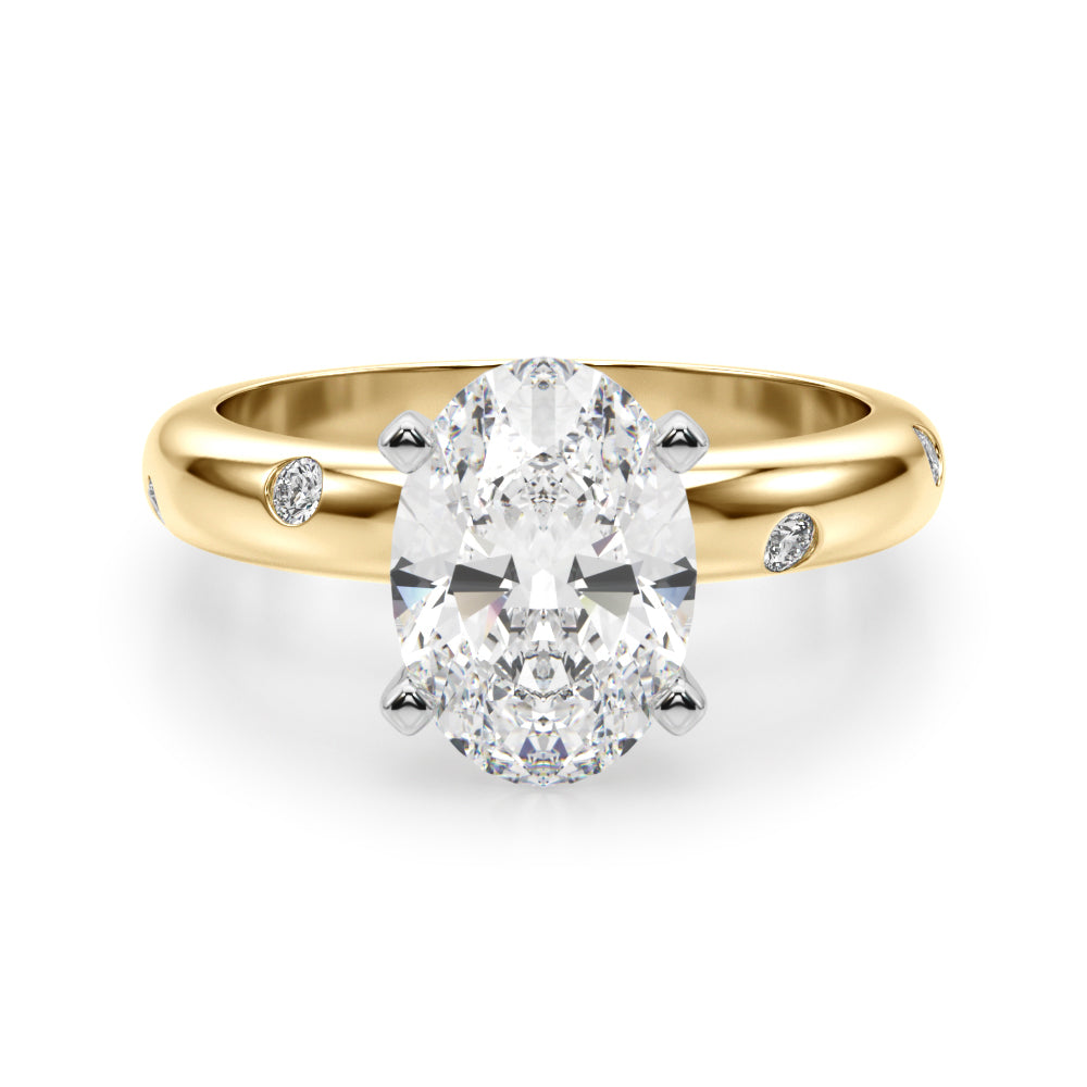 Round Classic Lab Grown Diamond Engagement Ring - VS1 D/E/F | 14K & 18K Gold | Lab Grown Diamond Engagement Ring | Picasso Gold & Diamond | Chicago