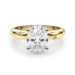 Round Classic Lab Grown Diamond Engagement Ring - VS1 D/E/F | 14K & 18K Gold | Lab Grown Diamond Engagement Ring | Picasso Gold & Diamond | Chicago