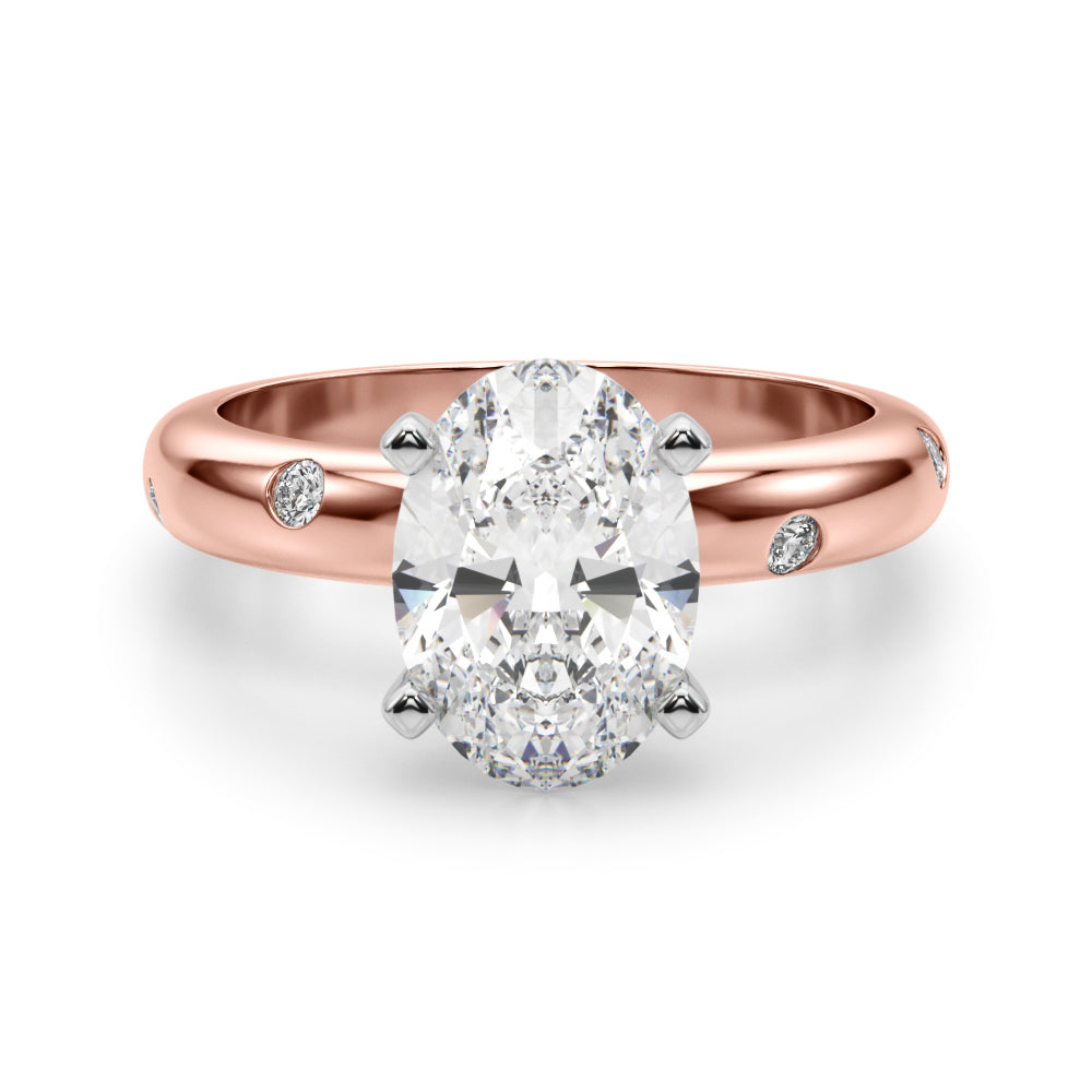 Round Classic Lab Grown Diamond Engagement Ring - VS1 D/E/F | 14K & 18K Gold | Lab Grown Diamond Engagement Ring | Picasso Gold & Diamond | Chicago