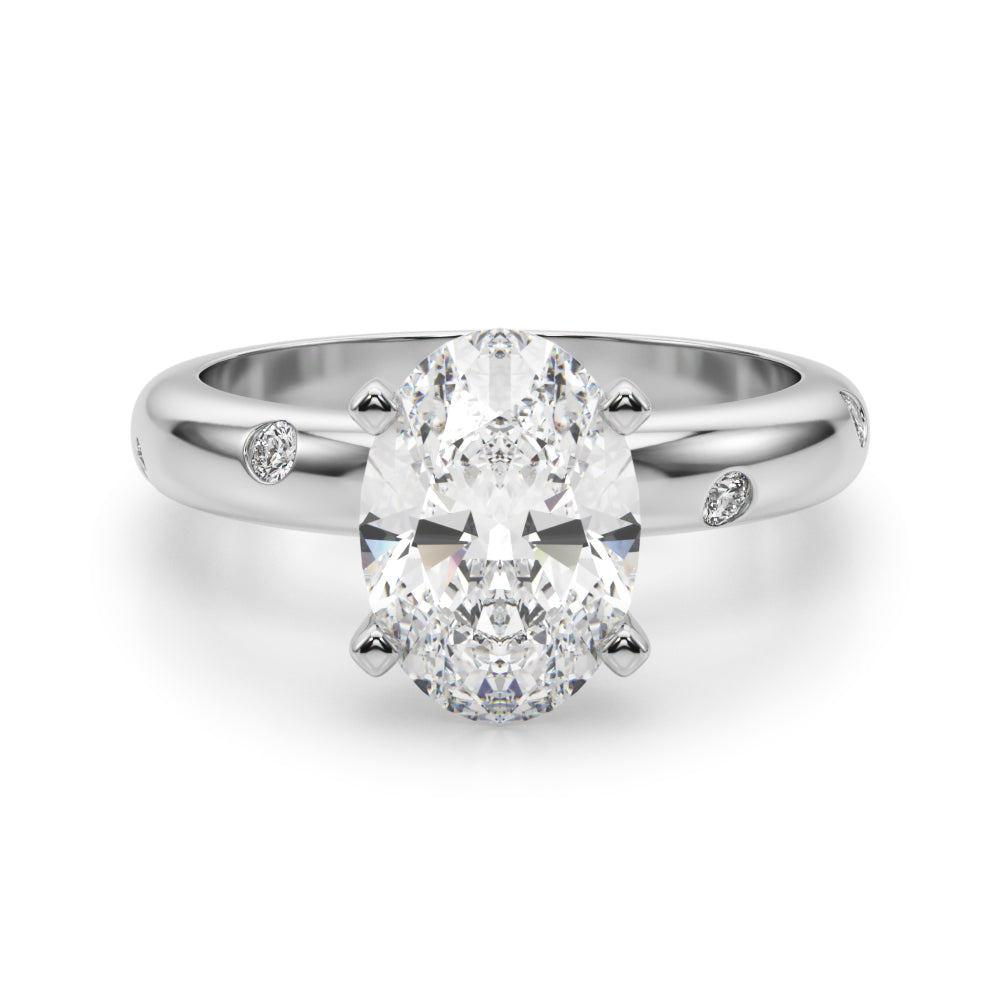 Round Classic Lab Grown Diamond Engagement Ring - VS1 D/E/F | 14K & 18K Gold | Lab Grown Diamond Engagement Ring | Picasso Gold & Diamond | Chicago