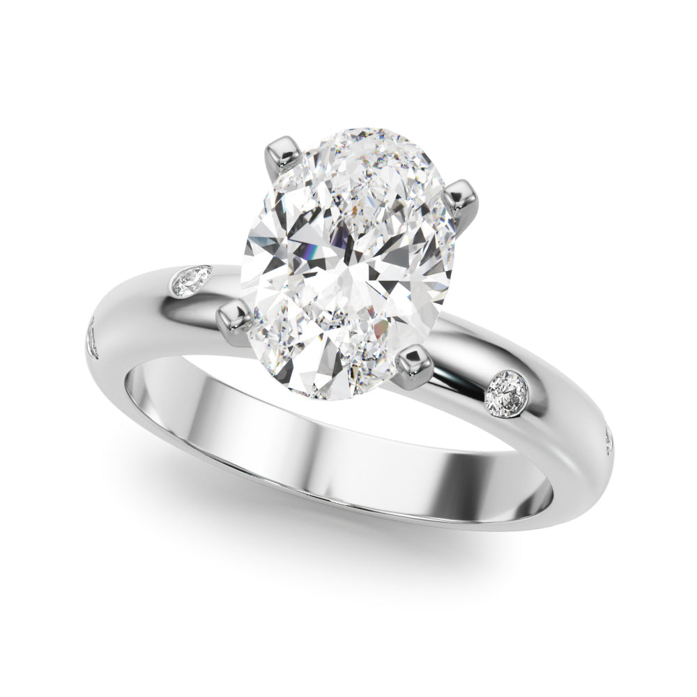 Round Classic Lab Grown Diamond Engagement Ring - VS1 D/E/F | 14K & 18K Gold | Lab Grown Diamond Engagement Ring | Picasso Gold & Diamond | Chicago