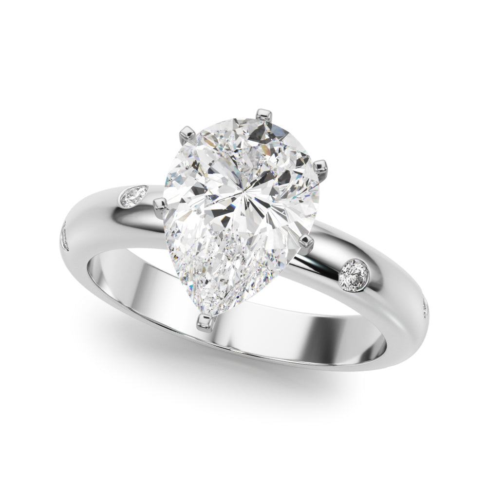 Round Classic Lab Grown Diamond Engagement Ring - VS1 D/E/F | 14K & 18K Gold | 14K White Gold | Round Lab Diamond | Picasso Gold & Diamond Chicago