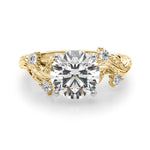 Round Nature Inspired Lab Grown Diamond Engagement Ring - VS1 D/E/F | 14K & 18K Gold | 14K Yellow Gold | Round Lab Diamond | Picasso Gold & Diamond Chicago