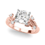 Round Nature Inspired Lab Grown Diamond Engagement Ring - VS1 D/E/F | 14K & 18K Gold | 18K White Gold | Round Lab Diamond | Picasso Gold & Diamond Chicago
