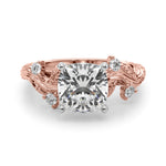 Round Nature Inspired Lab Grown Diamond Engagement Ring - VS1 D/E/F | 14K & 18K Gold | 18K Yellow Gold | Round Lab Diamond | Picasso Gold & Diamond Chicago