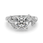 Round Nature Inspired Lab Grown Diamond Engagement Ring - VS1 D/E/F | 14K & 18K Gold | 18K Yellow Gold | Round Lab Diamond | Picasso Gold & Diamond Chicago
