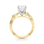 Round Nature Inspired Lab Grown Diamond Engagement Ring - VS1 D/E/F | 14K & 18K Gold | Lab Grown Diamond Engagement Ring | Picasso Gold & Diamond | Chicago