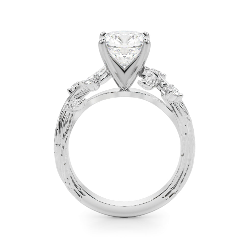 Round Nature Inspired Lab Grown Diamond Engagement Ring - VS1 D/E/F | 14K & 18K Gold | Lab Grown Diamond Engagement Ring | Picasso Gold & Diamond | Chicago