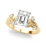 Round Nature Inspired Lab Grown Diamond Engagement Ring - VS1 D/E/F | 14K & 18K Gold | Lab Grown Diamond Engagement Ring | Picasso Gold & Diamond | Chicago