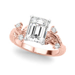Round Nature Inspired Lab Grown Diamond Engagement Ring - VS1 D/E/F | 14K & 18K Gold | Lab Grown Diamond Engagement Ring | Picasso Gold & Diamond | Chicago