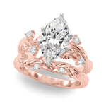 Round Nature Inspired Lab Grown Diamond Engagement Ring - VS1 D/E/F | 14K & 18K Gold | 14K Yellow Gold | Round Lab Diamond | Picasso Gold & Diamond Chicago