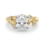 Round Nature Inspired Lab Grown Diamond Engagement Ring - VS1 D/E/F | 14K & 18K Gold | Platinum | Round Lab Diamond | Picasso Gold & Diamond Chicago