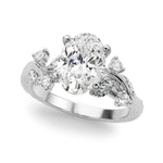 Round Nature Inspired Lab Grown Diamond Engagement Ring - VS1 D/E/F | 14K & 18K Gold | Lab Grown Diamond Engagement Ring | Picasso Gold & Diamond | Chicago