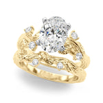 Round Nature Inspired Lab Grown Diamond Engagement Ring - VS1 D/E/F | 14K & 18K Gold | Lab Grown Diamond Engagement Ring | Picasso Gold & Diamond | Chicago