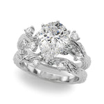 Round Nature Inspired Lab Grown Diamond Engagement Ring - VS1 D/E/F | 14K & 18K Gold | 14K Rose Gold | Round Lab Diamond | Picasso Gold & Diamond Chicago