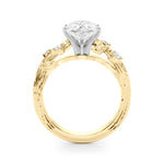 Round Nature Inspired Lab Grown Diamond Engagement Ring - VS1 D/E/F | 14K & 18K Gold | 18K White Gold | Round Lab Diamond | Picasso Gold & Diamond Chicago