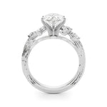 Round Nature Inspired Lab Grown Diamond Engagement Ring - VS1 D/E/F | 14K & 18K Gold | 18K Yellow Gold | Round Lab Diamond | Picasso Gold & Diamond Chicago