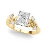 Round Nature Inspired Lab Grown Diamond Engagement Ring - VS1 D/E/F | 14K & 18K Gold | Lab Grown Diamond Engagement Ring | Picasso Gold & Diamond | Chicago