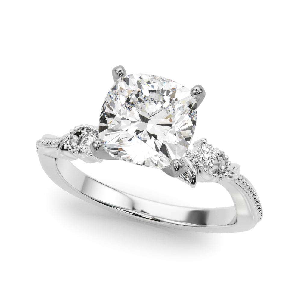 Round Nature Inspired Lab Grown Diamond Engagement Ring - VS1 D/E/F | 14K & 18K Gold | 18K Rose Gold | Round Lab Diamond | Picasso Gold & Diamond Chicago