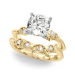 Round Nature Inspired Lab Grown Diamond Engagement Ring - VS1 D/E/F | 14K & 18K Gold | 18K Rose Gold | Round Lab Diamond | Picasso Gold & Diamond Chicago