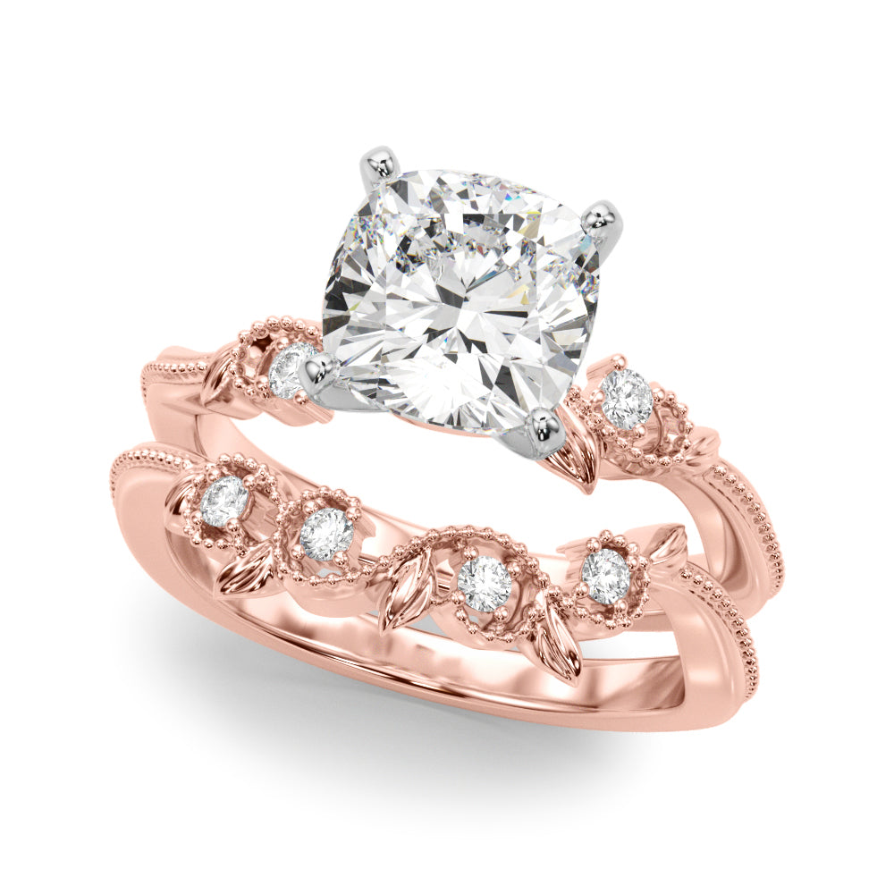 Round Nature Inspired Lab Grown Diamond Engagement Ring - VS1 D/E/F | 14K & 18K Gold | Platinum | Round Lab Diamond | Picasso Gold & Diamond Chicago