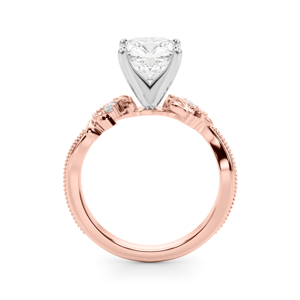 Round Nature Inspired Lab Grown Diamond Engagement Ring - VS1 D/E/F | 14K & 18K Gold | Lab Grown Diamond Engagement Ring | Picasso Gold & Diamond | Chicago