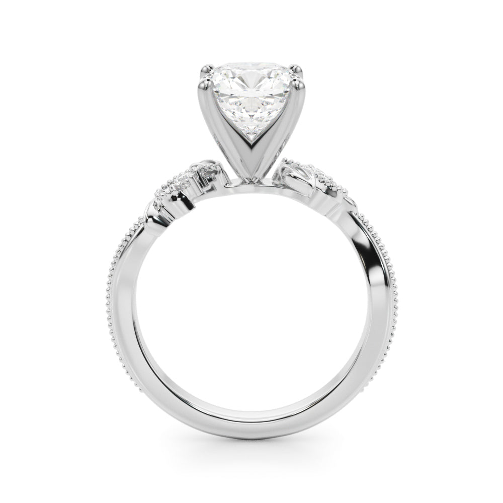 Round Nature Inspired Lab Grown Diamond Engagement Ring - VS1 D/E/F | 14K & 18K Gold | Lab Grown Diamond Engagement Ring | Picasso Gold & Diamond | Chicago