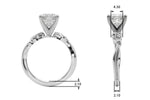 Round Nature Inspired Lab Grown Diamond Engagement Ring - VS1 D/E/F | 14K & 18K Gold | Lab Grown Diamond Engagement Ring | Picasso Gold & Diamond | Chicago