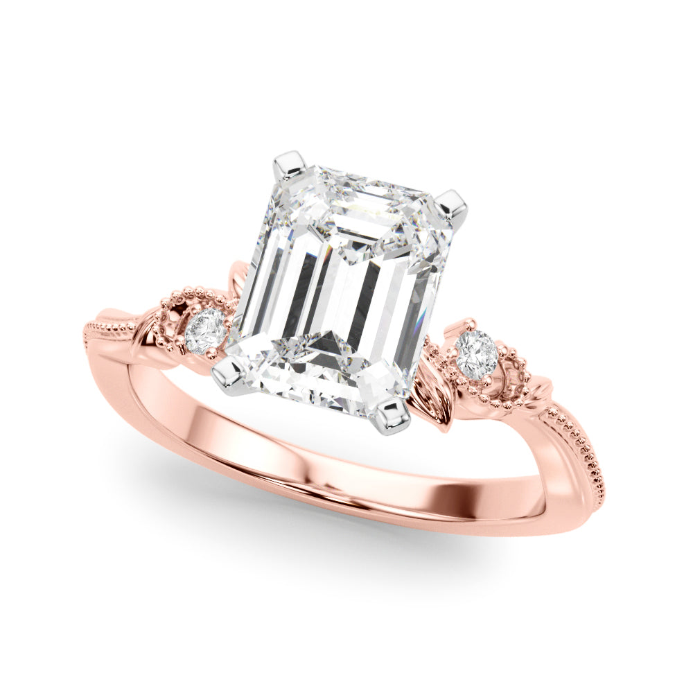 Round Nature Inspired Lab Grown Diamond Engagement Ring - VS1 D/E/F | 14K & 18K Gold | Lab Grown Diamond Engagement Ring | Picasso Gold & Diamond | Chicago