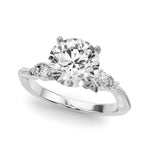 Round Nature Inspired Lab Grown Diamond Engagement Ring - VS1 D/E/F | 14K & 18K Gold | 14K White Gold | Round Lab Diamond | Picasso Gold & Diamond Chicago